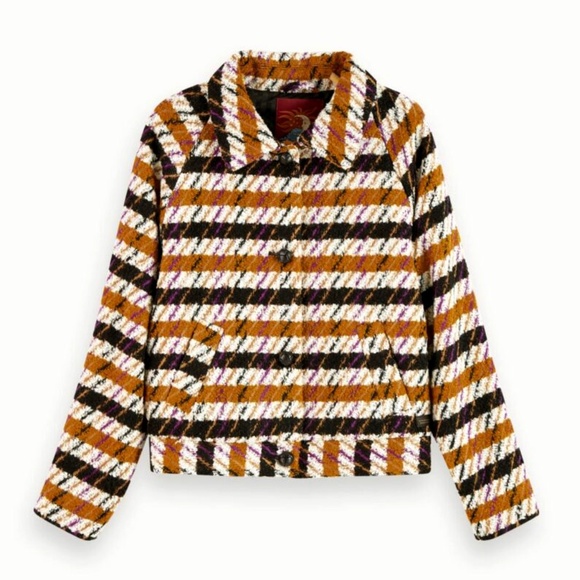 Scotch & SodaWool Blend Houndstooth Check JacketNWT